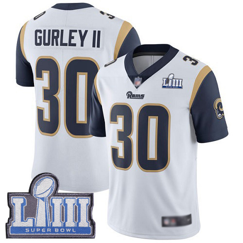 Los Angeles Rams Limited White Men Todd Gurley Road Jersey NFL Football #30 Super Bowl LIII Bound Vapor Untouchable->los angeles rams->NFL Jersey
